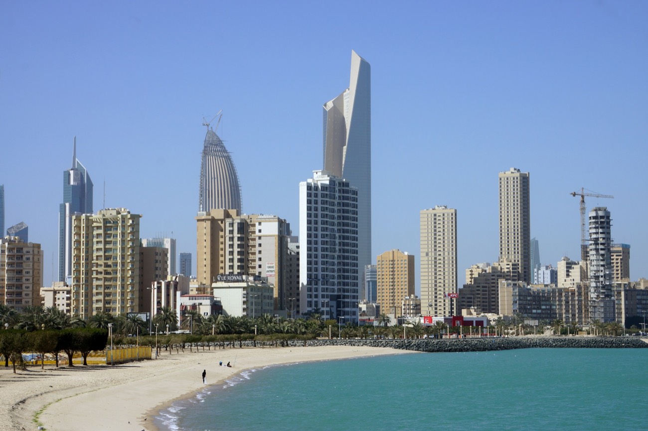 The Kuwait City skyline along the Gulf shoreline — online Mandarin lessons with WillyChina