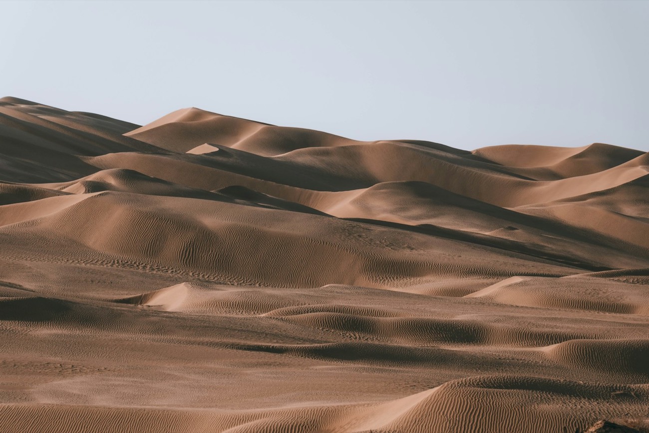 Grape trellises and the desert basin of Turpan, Xinjiang