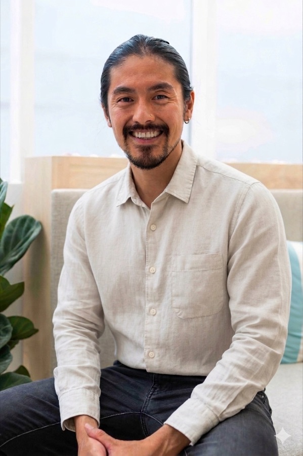 Will, native Mandarin teacher, sitting in a relaxed portrait — WillyChina founder
