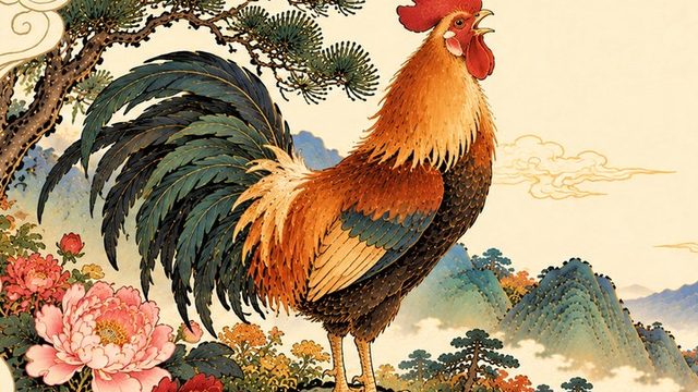 The Rooster in the WillyChina zodiac illustration series