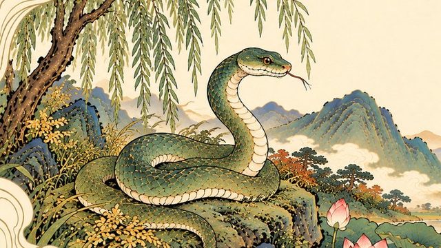 The Snake in the WillyChina zodiac illustration series