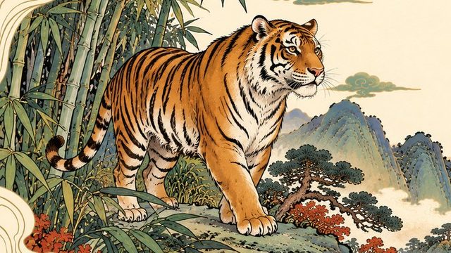 The Tiger in the WillyChina zodiac illustration series